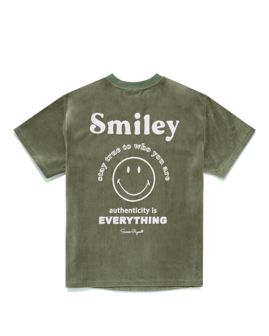 Tees Samii Ryan | Smiley® Authenticity Oversized Velour Tee