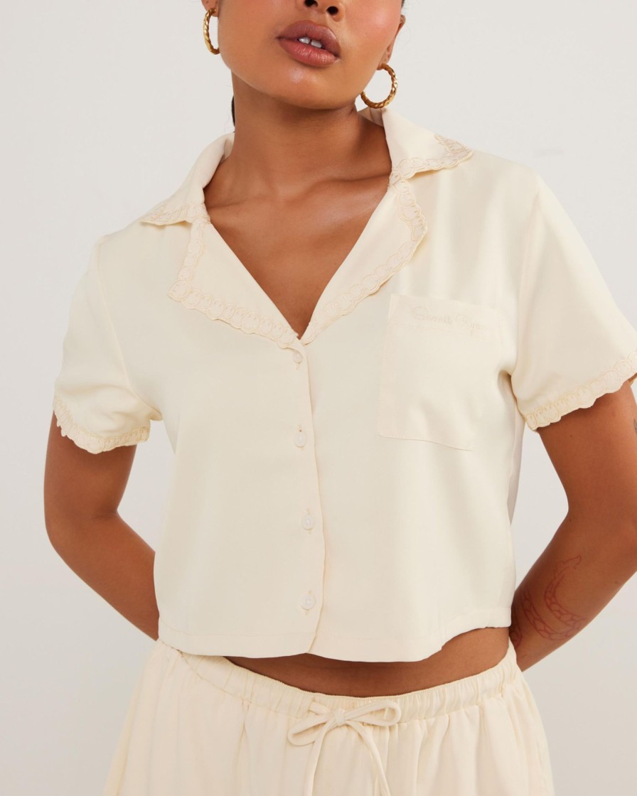 Tops Samii Ryan | Smiley® Sheer Shirt