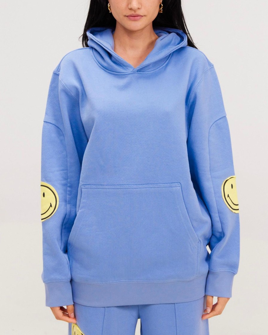 Tops Samii Ryan | Smiley® Oversized Hoodie, Blue