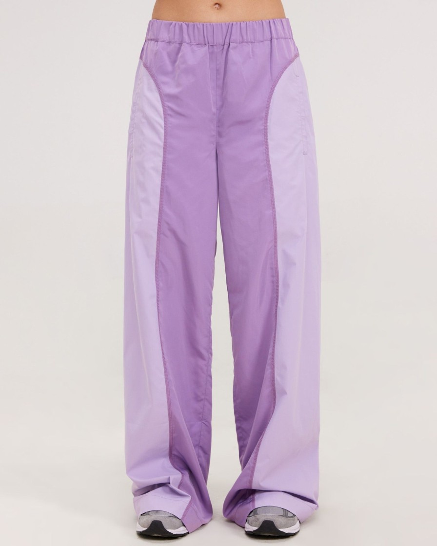 Bottoms Samii Ryan | Grape Contrast Wide Leg Pant