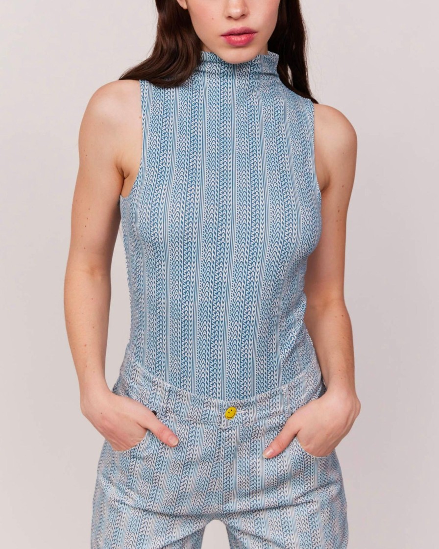 Tops Samii Ryan | Checkered Logo Bodysuit