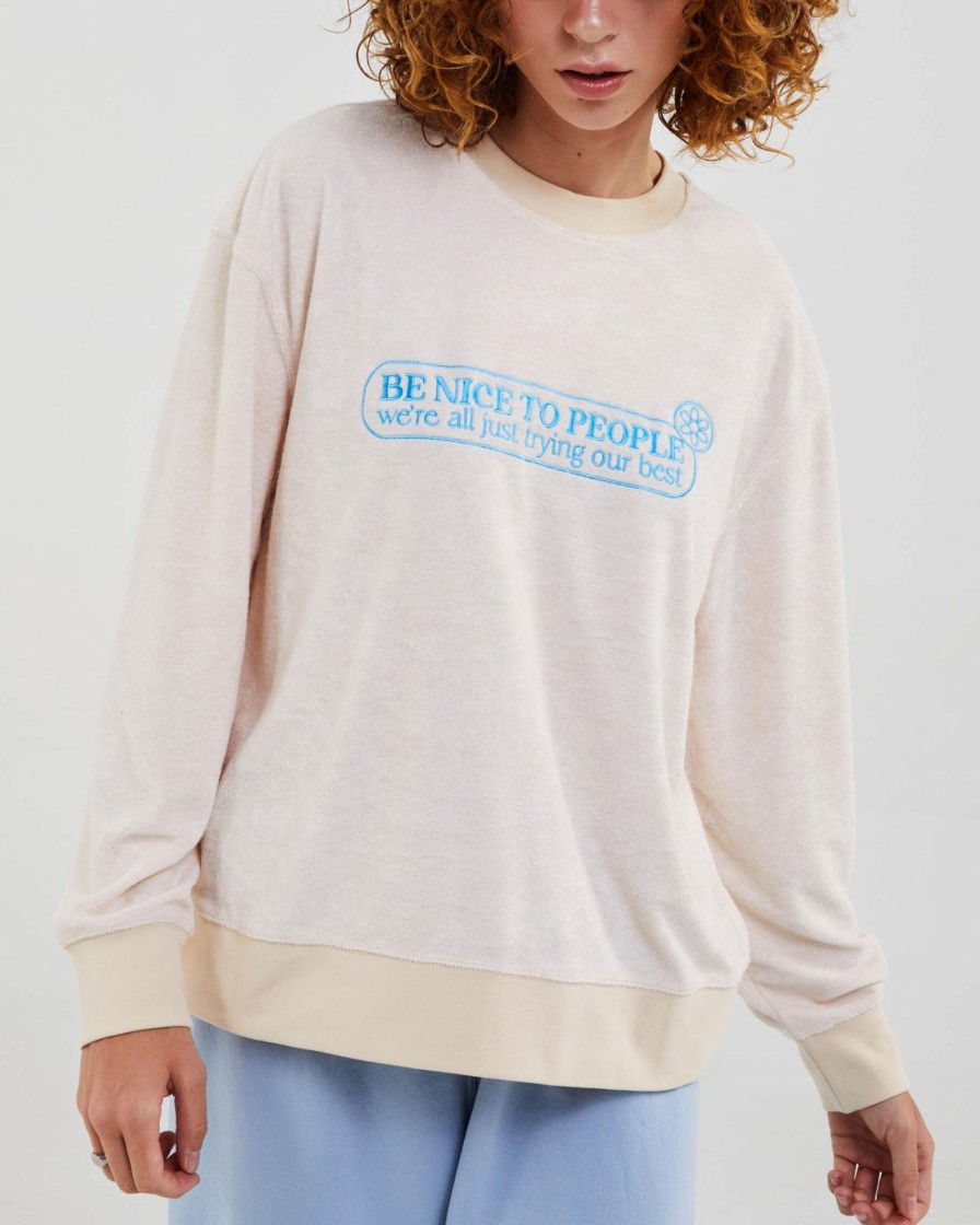 Tops Samii Ryan | Be Nice Terry Crewneck