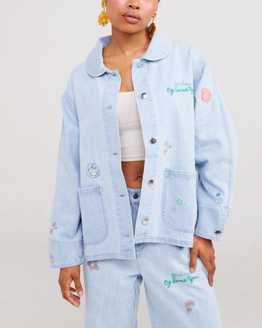 Tops Samii Ryan | Smiley® Denim Chore Coat