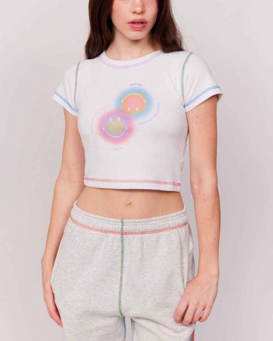 Tees Samii Ryan | Smiley® Rainbow Baby Tee