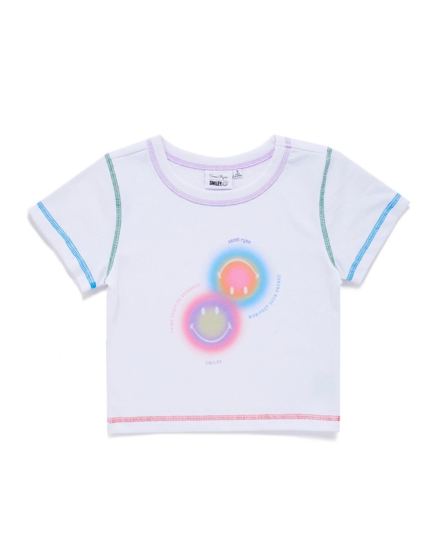 Tees Samii Ryan | Smiley® Rainbow Baby Tee