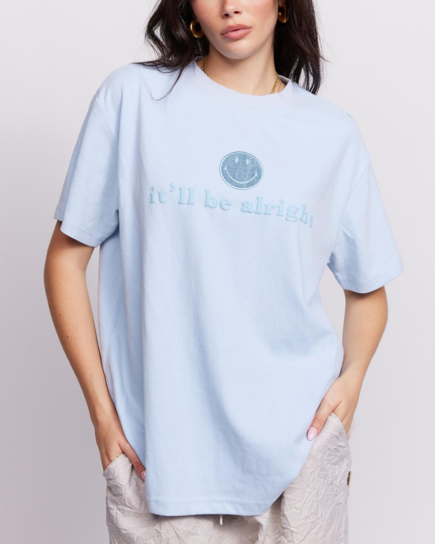 Tees Samii Ryan | Smiley® It'Ll Be Alright Oversized Tee