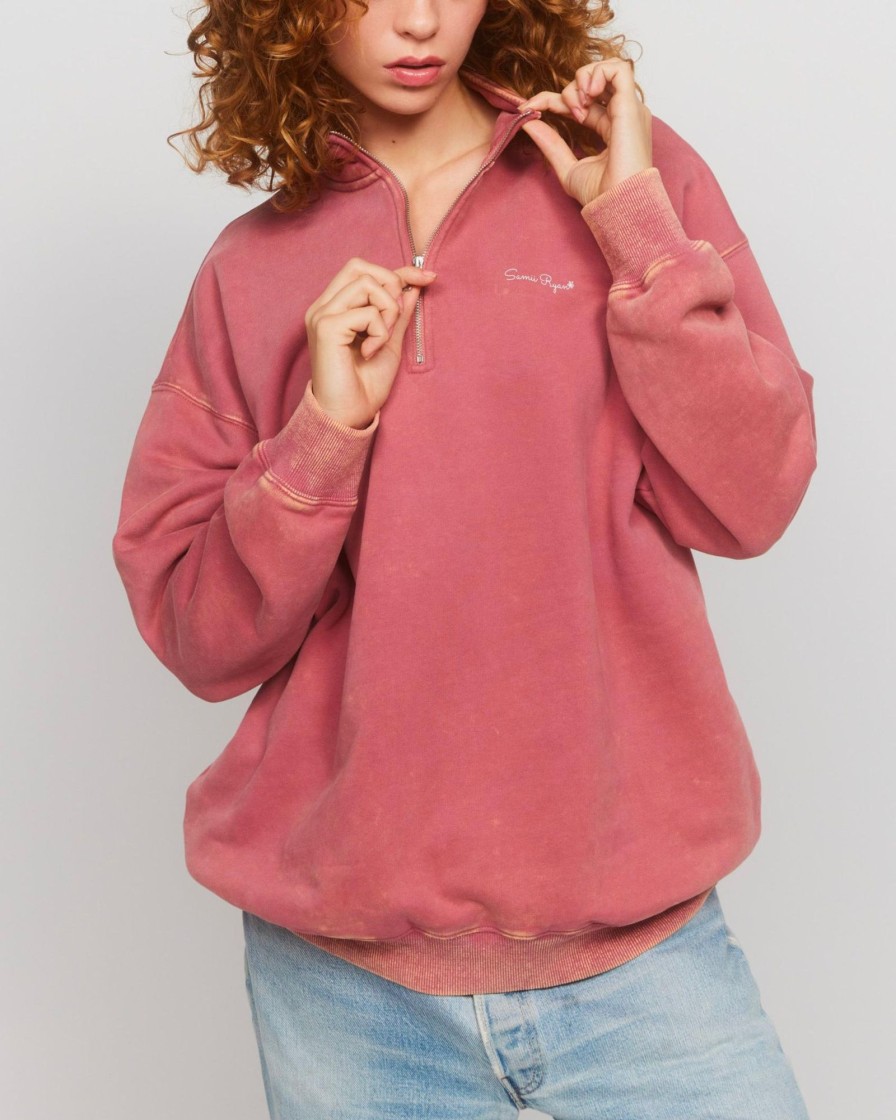 Tops Samii Ryan | Dusty Rose 3/4 Zip-Up