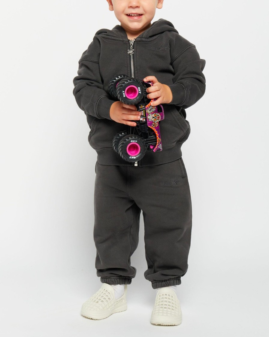 Kids Samii Ryan | Black Stone Wash Sweatpants- Kids